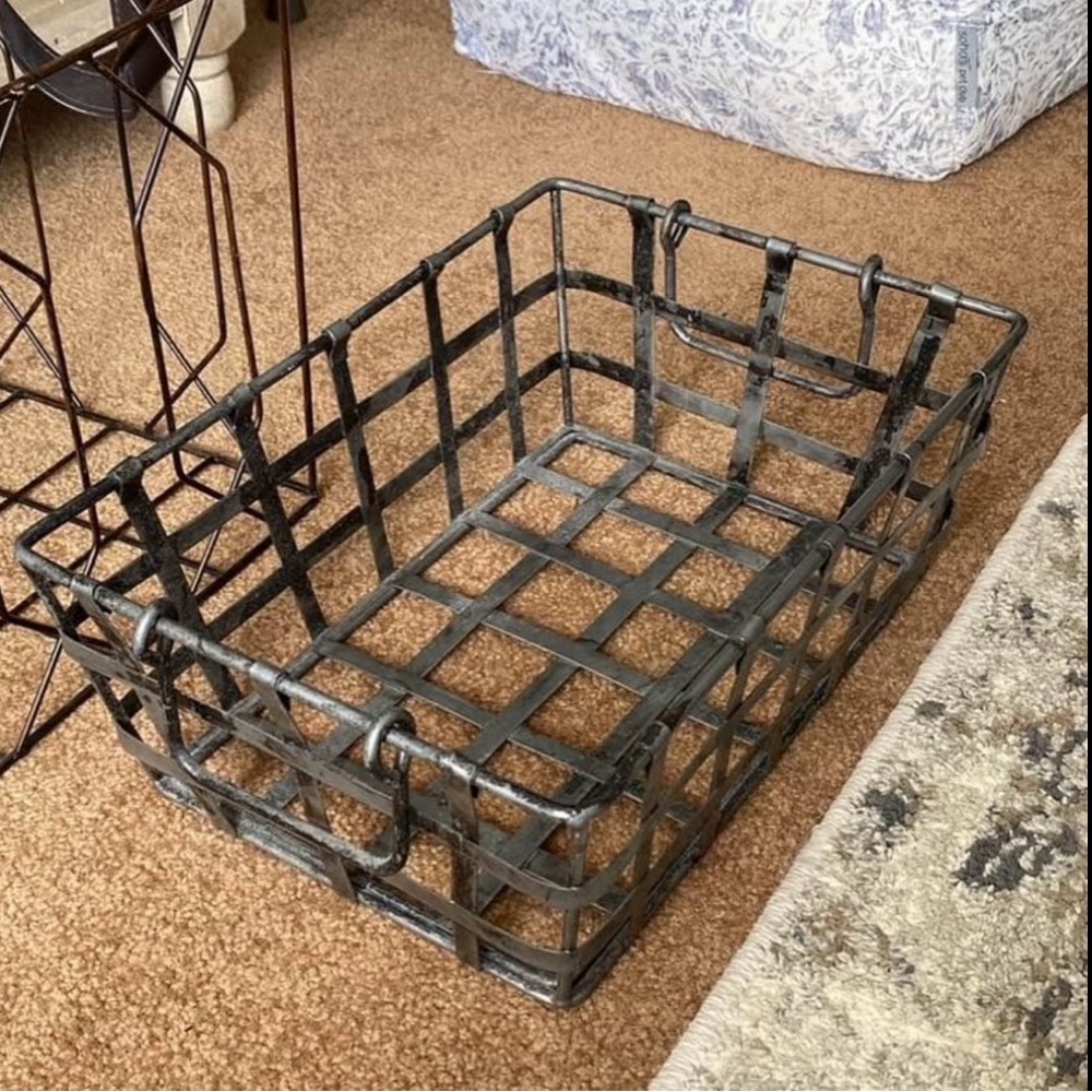 Rustic Wire Storage Basket